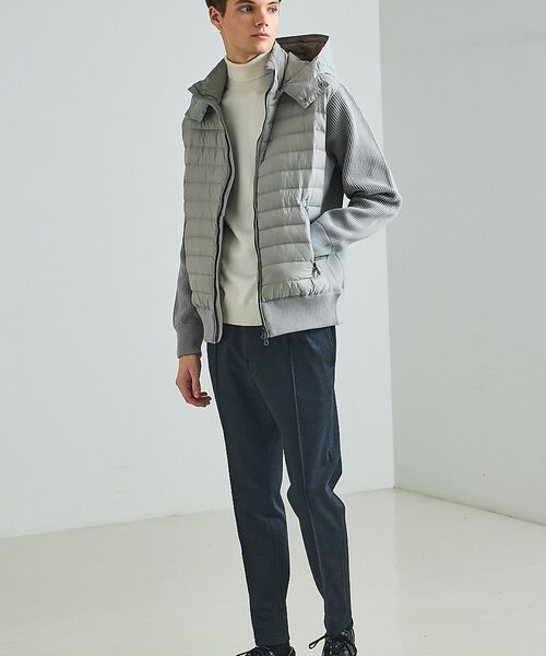 DESIGNWORKS / デザインワークス ダウンジャケット・ベスト | ニットコンビ ダウンフード タフタ ブルゾン | 詳細8