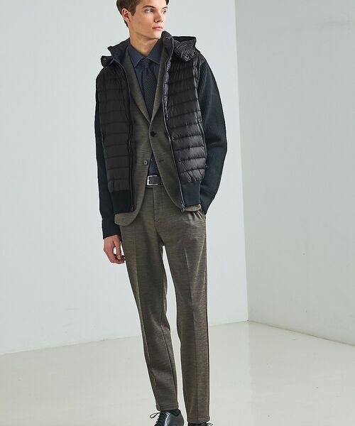 DESIGNWORKS / デザインワークス ダウンジャケット・ベスト | ニットコンビ ダウンフード タフタ ブルゾン | 詳細21