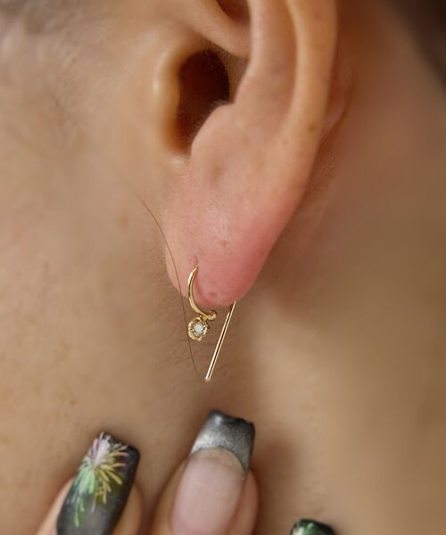 DESIGNWORKS / デザインワークス ピアス・イヤリング | 【Lamie/ラミエ 】 Pピアス　Dia(SS) | 詳細3