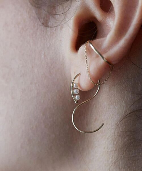 DESIGNWORKS / デザインワークス ピアス・イヤリング | 【Lamie/ラミエ 】S ピアス Akoya (S)左耳 | 詳細1