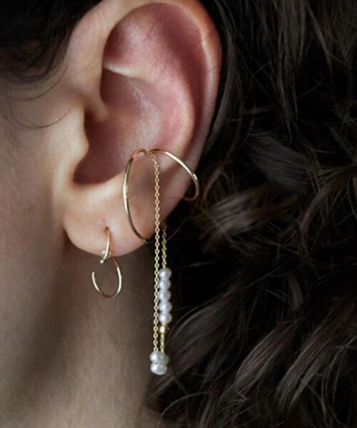 DESIGNWORKS / デザインワークス ピアス・イヤリング | 【Lamie/ラミエ 】 S ピアス Akoya (SS)左耳 | 詳細3