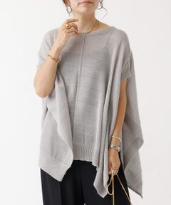 DESIGNWORKS / デザインワークス ニット・セーター | ポンチョ風シアーニットプルオーバー