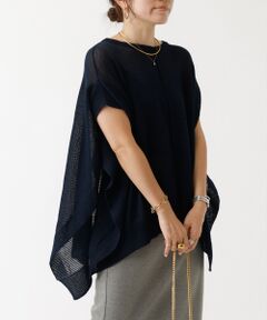 DESIGNWORKS / デザインワークス ニット・セーター | ポンチョ風シアーニットプルオーバー