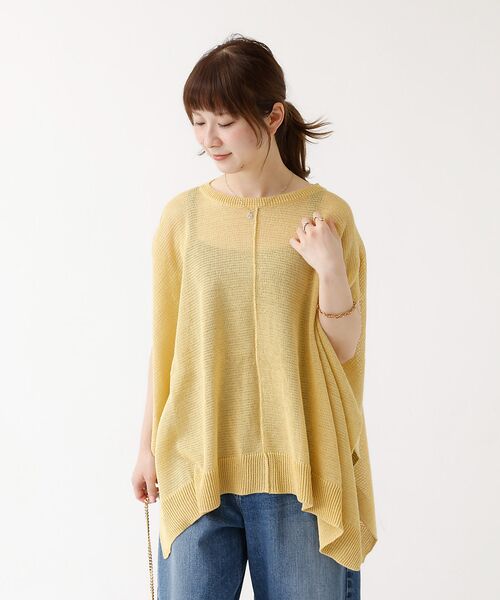 DESIGNWORKS / デザインワークス ニット・セーター | ポンチョ風シアーニットプルオーバー | 詳細6