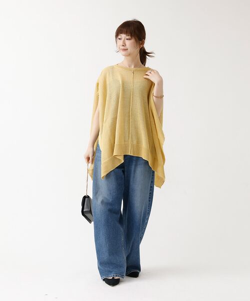 DESIGNWORKS / デザインワークス ニット・セーター | ポンチョ風シアーニットプルオーバー | 詳細8