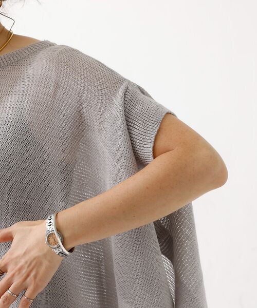 DESIGNWORKS / デザインワークス ニット・セーター | ポンチョ風シアーニットプルオーバー | 詳細19