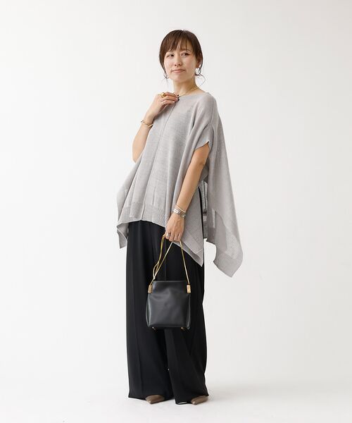 DESIGNWORKS / デザインワークス ニット・セーター | ポンチョ風シアーニットプルオーバー | 詳細12