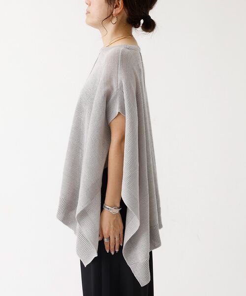 DESIGNWORKS / デザインワークス ニット・セーター | ポンチョ風シアーニットプルオーバー | 詳細16