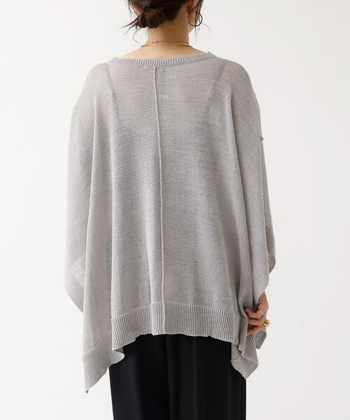 DESIGNWORKS / デザインワークス ニット・セーター | ポンチョ風シアーニットプルオーバー | 詳細17