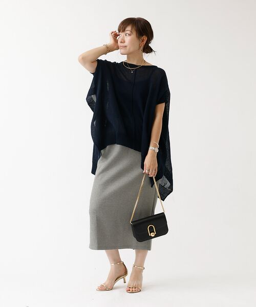 DESIGNWORKS / デザインワークス ニット・セーター | ポンチョ風シアーニットプルオーバー | 詳細25