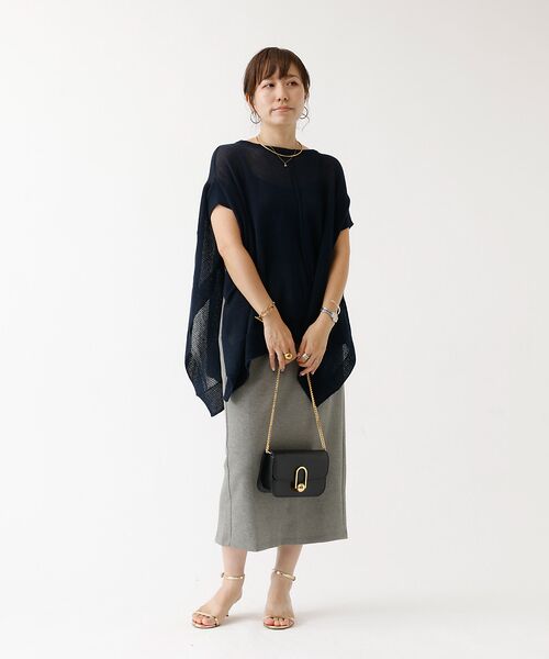 DESIGNWORKS / デザインワークス ニット・セーター | ポンチョ風シアーニットプルオーバー | 詳細26