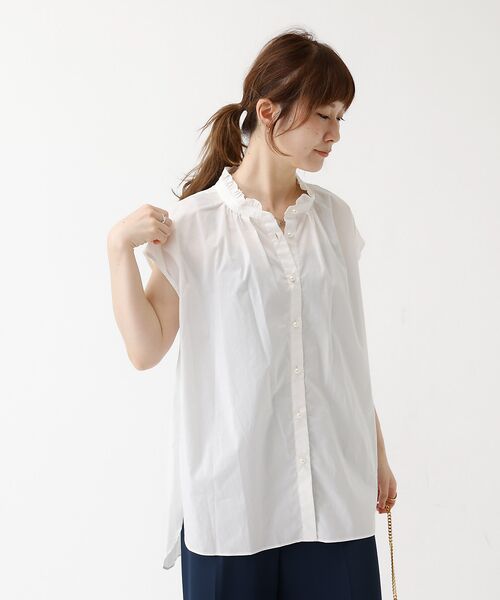 DESIGNWORKS / デザインワークス シャツ・ブラウス | パールボタンノースリーブブラウス | 詳細1