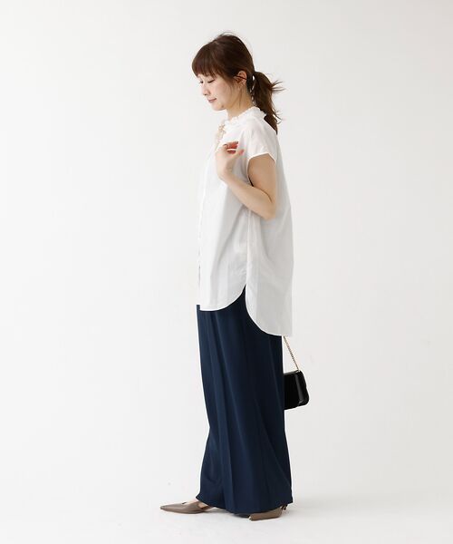 DESIGNWORKS / デザインワークス シャツ・ブラウス | パールボタンノースリーブブラウス | 詳細5