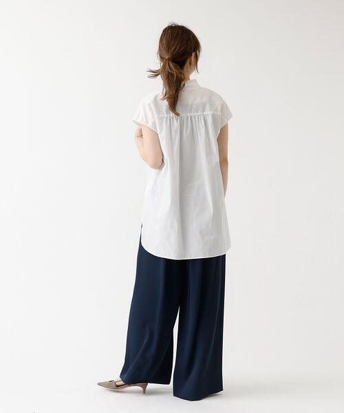 DESIGNWORKS / デザインワークス シャツ・ブラウス | パールボタンノースリーブブラウス | 詳細7