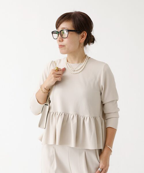 DESIGNWORKS / デザインワークス シャツ・ブラウス | 【セットアップ対応】ぺプラムトップス | 詳細1