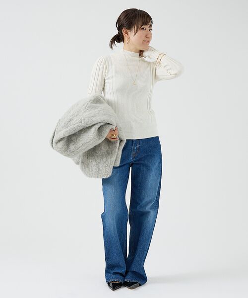 DESIGNWORKS / デザインワークス ニット・セーター | コットンカシミヤリブニットプルオーバー | 詳細1