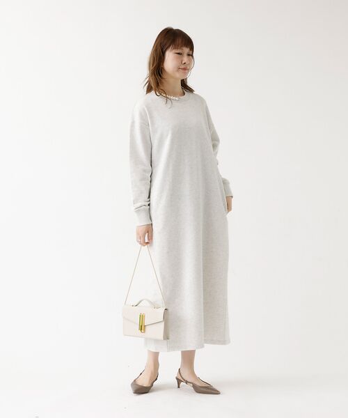DESIGNWORKS / デザインワークス ワンピース | パール付きスウェットワンピース | 詳細1