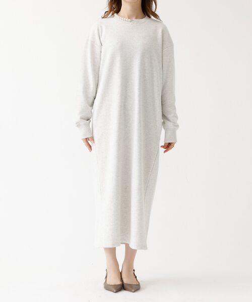 DESIGNWORKS / デザインワークス ワンピース | パール付きスウェットワンピース | 詳細4