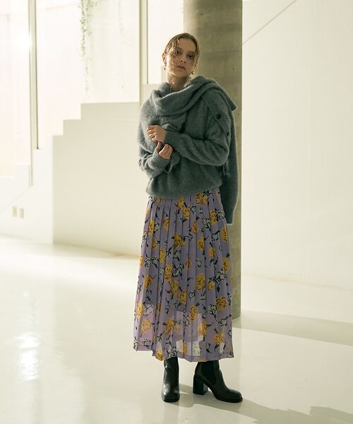 DESIGNWORKS / デザインワークス ロング・マキシ丈スカート | 【セットアップ対応】フラワープリントプリーツスカート | 詳細3