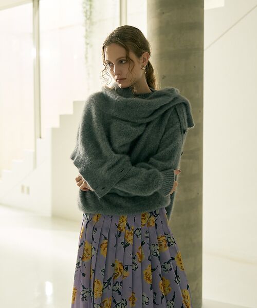 DESIGNWORKS / デザインワークス ロング・マキシ丈スカート | 【セットアップ対応】フラワープリントプリーツスカート | 詳細5