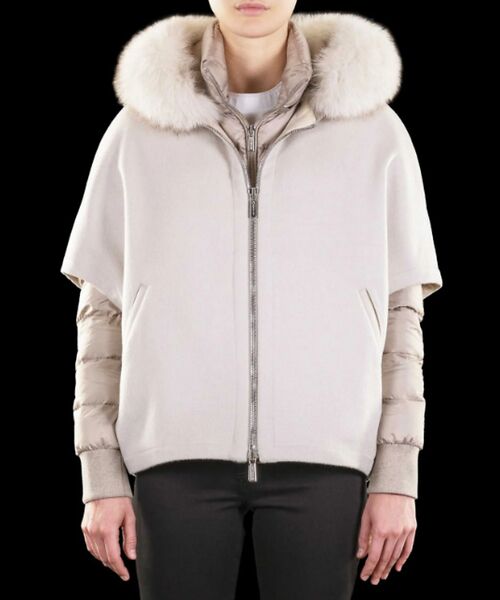 DESIGNWORKS / デザインワークス ダウンジャケット・ベスト | 【MooRER/ムーレー 】PEGASO カシミヤウールケープ付きダウン | 詳細1