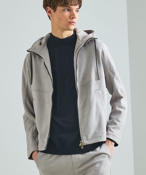 DESIGNWORKS / デザインワークス ブルゾン | 【セットアップ対応】フェイクスウェード パーカーブルゾン(グレー)