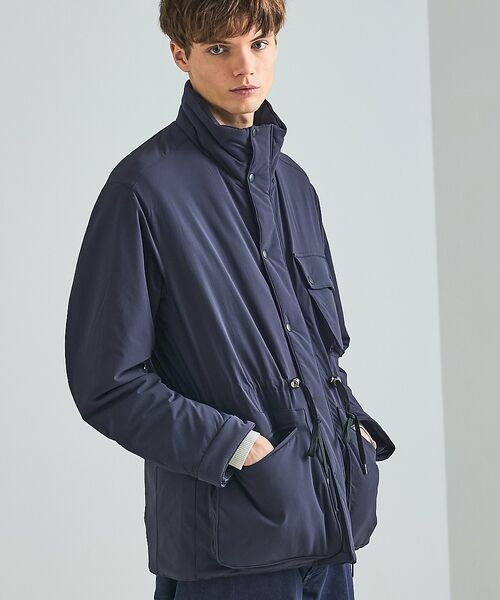DESIGNWORKS / デザインワークス ブルゾン | 【PERTEX(R) EQUILIBRIUM】スタンドカラーブルゾン / 透湿性(ネイビー)