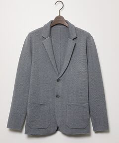 DESIGNWORKS / デザインワークス テーラードジャケット | 【セットアップ対応】ビックヘリンボン柄 ニットジャケット