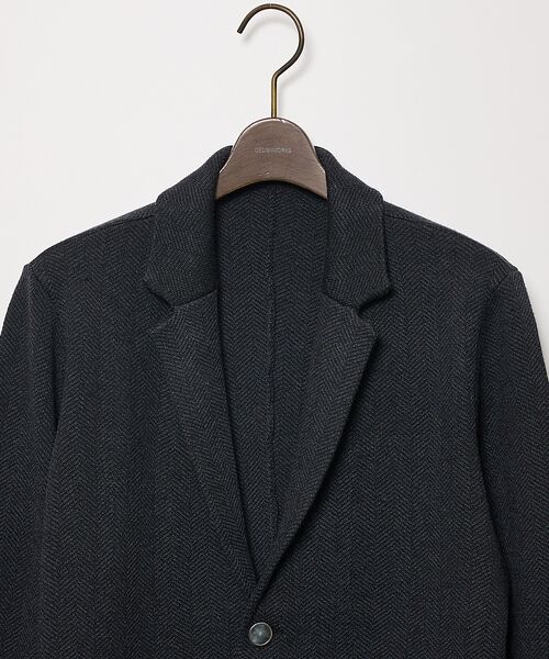 DESIGNWORKS / デザインワークス テーラードジャケット | 【セットアップ対応】ビックヘリンボン柄 ニットジャケット | 詳細2