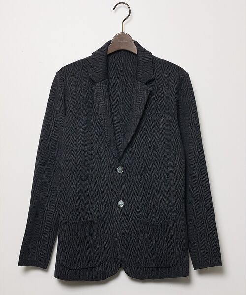 DESIGNWORKS / デザインワークス テーラードジャケット | 【セットアップ対応】ビックヘリンボン柄 ニットジャケット | 詳細14