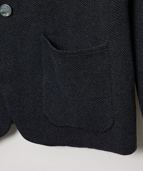 DESIGNWORKS / デザインワークス テーラードジャケット | 【セットアップ対応】ビックヘリンボン柄 ニットジャケット | 詳細3