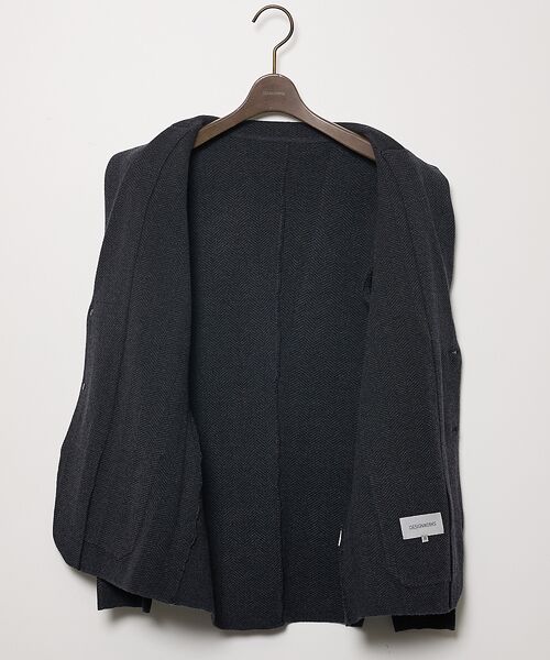 DESIGNWORKS / デザインワークス テーラードジャケット | 【セットアップ対応】ビックヘリンボン柄 ニットジャケット | 詳細7