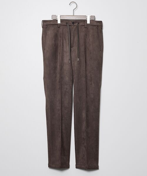 DESIGNWORKS / デザインワークス スラックス・ドレスパンツ | 【セットアップ対応】ストレッチスエード スラックス / トラウザーズ(ブラウン)