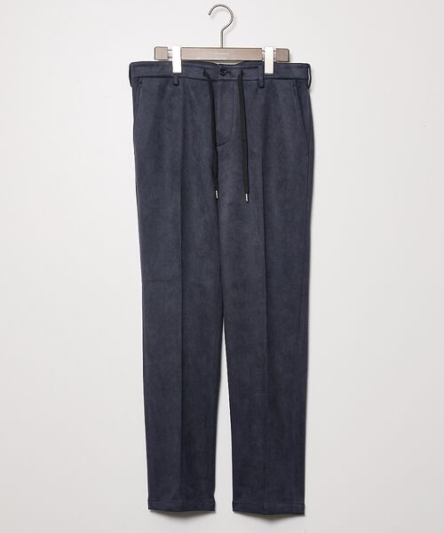 DESIGNWORKS / デザインワークス スラックス・ドレスパンツ | 【セットアップ対応】ストレッチスエード スラックス / トラウザーズ(ネイビー)