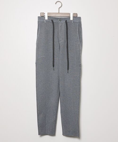 DESIGNWORKS / デザインワークス スラックス・ドレスパンツ | 【セットアップ対応】ビックヘリンボン柄 ニットスラックス(グレー)