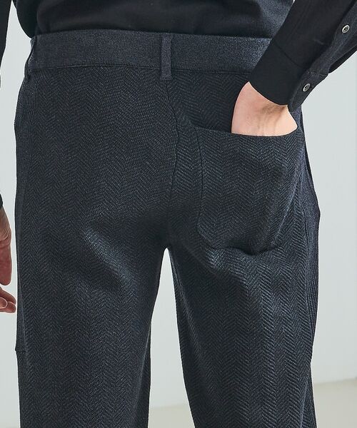 DESIGNWORKS / デザインワークス スラックス・ドレスパンツ | 【セットアップ対応】ビックヘリンボン柄 ニットスラックス | 詳細5