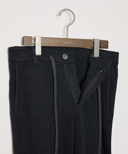 DESIGNWORKS / デザインワークス スラックス・ドレスパンツ | 【セットアップ対応】ビックヘリンボン柄 ニットスラックス | 詳細7