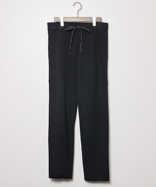 DESIGNWORKS / デザインワークス スラックス・ドレスパンツ | 【セットアップ対応】ビックヘリンボン柄 ニットスラックス(チャコールグレー)