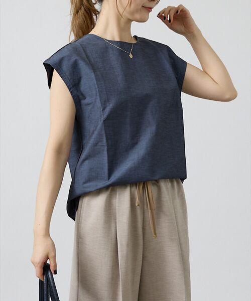 DESIGNWORKS / デザインワークス シャツ・ブラウス | リネン混フレンチコクーンブラウス | 詳細6