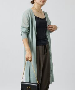 DESIGNWORKS / デザインワークス カーディガン・ボレロ | 麻混シアーロングカーディガン