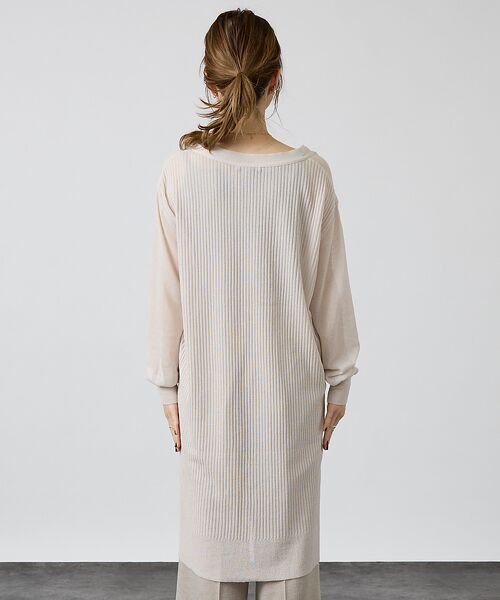 DESIGNWORKS / デザインワークス カーディガン・ボレロ | 麻混シアーロングカーディガン | 詳細5