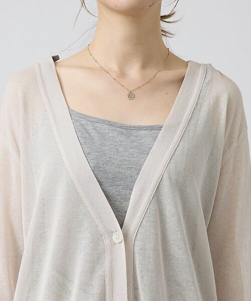 DESIGNWORKS / デザインワークス カーディガン・ボレロ | 麻混シアーロングカーディガン | 詳細6
