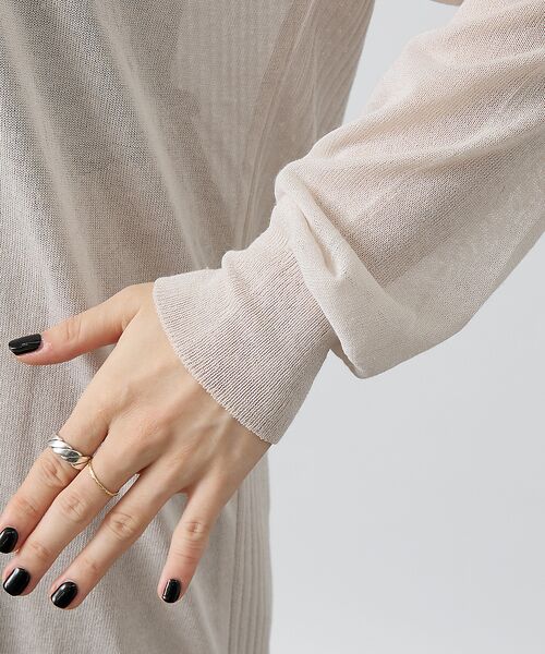 DESIGNWORKS / デザインワークス カーディガン・ボレロ | 麻混シアーロングカーディガン | 詳細9