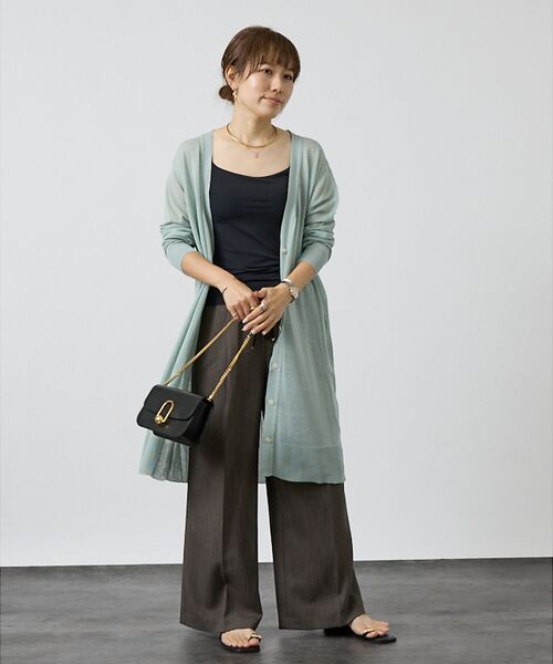 DESIGNWORKS / デザインワークス カーディガン・ボレロ | 麻混シアーロングカーディガン | 詳細12