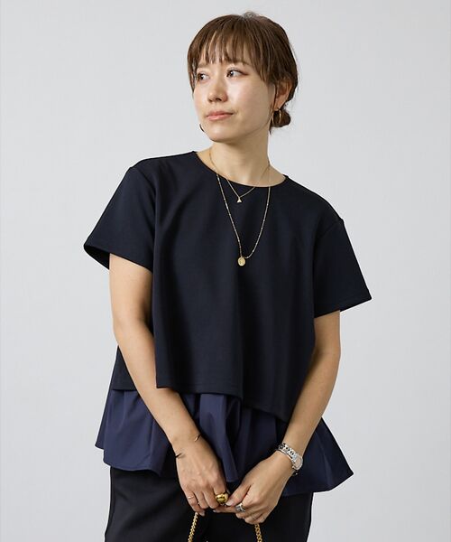 DESIGNWORKS / デザインワークス シャツ・ブラウス | 【セットアップ対応】後ろタフタペプラムプルオーバー | 詳細2