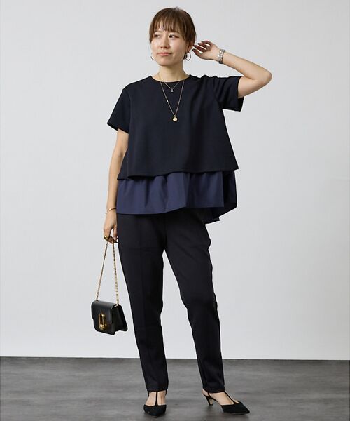 DESIGNWORKS / デザインワークス シャツ・ブラウス | 【セットアップ対応】後ろタフタペプラムプルオーバー | 詳細3