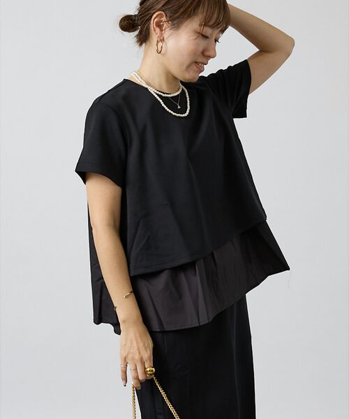 DESIGNWORKS / デザインワークス シャツ・ブラウス | 【セットアップ対応】後ろタフタペプラムプルオーバー | 詳細4