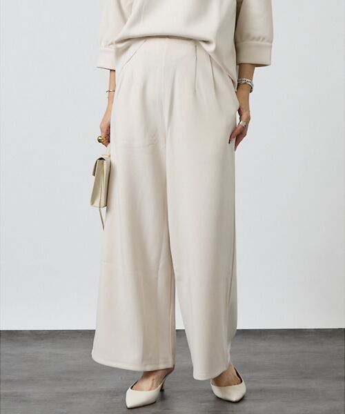 DESIGNWORKS / デザインワークス パンツ | 【セットアップ対応】ジャージーワイドパンツ | 詳細1