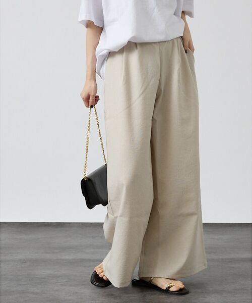 DESIGNWORKS / デザインワークス パンツ | リネン調ワイドパンツ | 詳細1