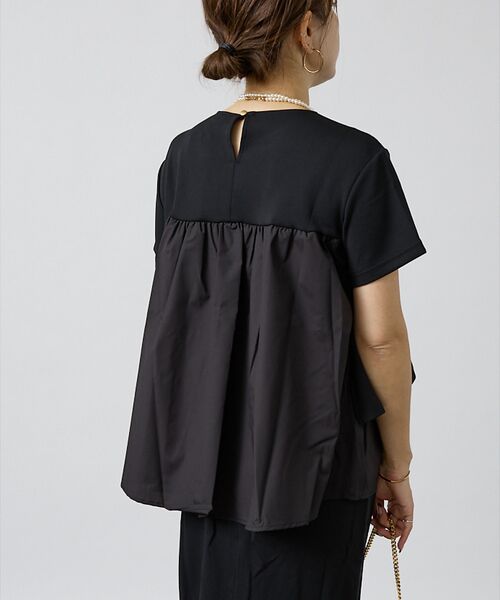 DESIGNWORKS / デザインワークス シャツ・ブラウス | 【セットアップ対応】後ろタフタペプラムプルオーバー | 詳細13
